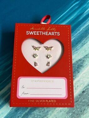 🎁Annabelle Pink and Gold Butterfly Stud Earring Trio